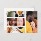 Romantic Four Wedding Engagement Photos Collage Save The Date (Vorne/Hinten)