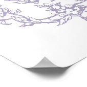 Romantic French Frame Lavender Wedding Welcome Poster (Ecke)