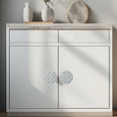 Romantic French toile de Jouy Powder Blue Floral Keramikknauf