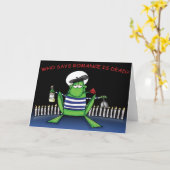Romantic Frog Karte (Gelbe Blume)