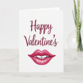 Romantic Fuchsia Lips Card Karte (Vorderseite)