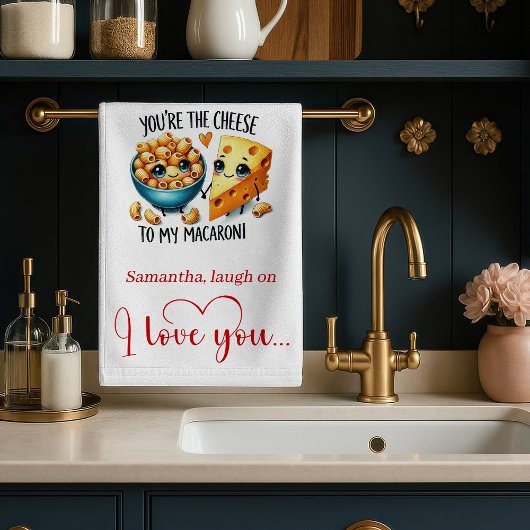 Romantic Funny Food Valentine Kitchen Towel Geschirrtuch