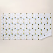 Romantic Funny Two Honeybees In Love Design Strandtuch (Vorderseite)