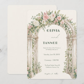 Romantic Garden Arch Wedding Invitation – Elegant Einladung