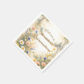 Romantic Garden Bloom Quinceañera Serviette (Ecke)