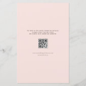 Romantic Garden Blume QR Code Hochzeit Einladung (Rückseite)