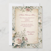 Romantic Garden Bridal Shower Invitation Einladung (Rückseite)