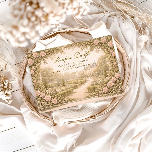 Romantic Garden Estate Diapper Raffle  Begleitkarte