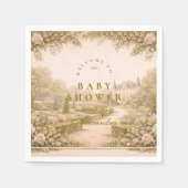 Romantic Garden Estate Path Baby Shower Serviette (Vorderseite)