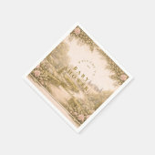 Romantic Garden Estate Path Baby Shower Serviette (Ecke)