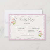 Romantic Garden Floral Wedding  RSVP Karte (Vorderseite)