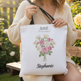 Romantic Garden Rose – June Birthday Gift Tasche