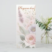 Romantic Garden Wedding Program (Stehend Vorderseite)