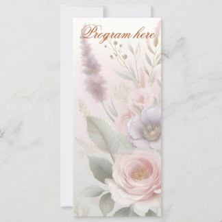 Romantic Garden Wedding Program