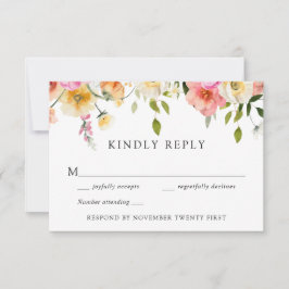 Romantic Garden Wedding RSVP Response  Einladung