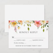 Romantic Garden Wedding RSVP Response  Einladung (Vorne/Hinten)