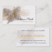 Romantic generic Business card with butterfly Visitenkarte (Vorne/Hinten)