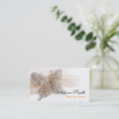 Romantic generic Business card with butterfly Visitenkarte (Stehend Vorderseite)