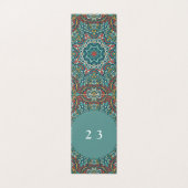 Romantic Geometric Mandala weich blau grau und rot (Außenseite Aufgefaltet)