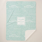 Romantic Gift for Mom Soft Green Script Blanket Sherpadecke (Vorderseite)