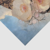 Romantic Girl Flowers Stormy Ocean Scene Seidenpapier (Detail)