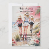 Romantic Glam Blondes Coastal Cowgirls Beach  Einladung (Vorderseite)