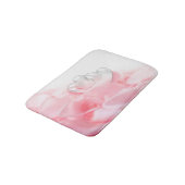 Romantic Glass Hearts Rose Petals Badematte (Schrägansicht)