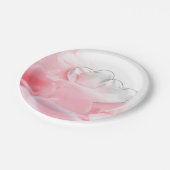 Romantic Glass Hearts Rose Petals Pappteller (Schrägansicht)