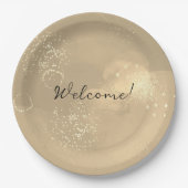 Romantic glitter gold art pappteller (Vorderseite)