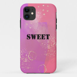 Romantic glitter pink art Case-Mate iPhone hülle