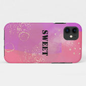 Romantic glitter pink art Case-Mate iPhone hülle (Rückseite (Horizontal))