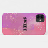 Romantic glitter pink art Case-Mate iPhone hülle (Rückseite (Horizontal))