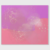 Romantic glitter pink art geschenkpapier (Flach)