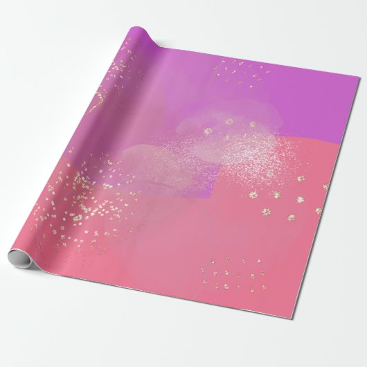 Romantic glitter pink art geschenkpapier (Ungerollt)