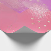 Romantic glitter pink art geschenkpapier (Ecke)