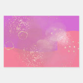 Romantic glitter pink art geschenkpapier set (Vorderseite)