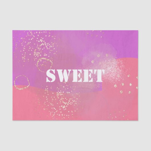 Romantic glitter pink art seidenpapier (Vorderseite)