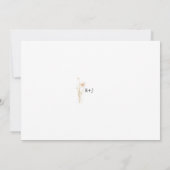 Romantic Gold and Blush Pressed Flowers Photo Save The Date (Rückseite)