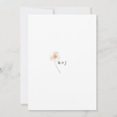 Romantic Gold and Blush Pressed Flowers Save The Date (Rückseite)