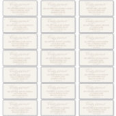 Romantic Gold and Ivory Guest Address Labels (Vorderseite)