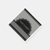 Romantic gold calligraphy vintage floral wedding serviette (Ecke)