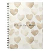 Romantic Gold Cream Hearts Notizblock (Vorderseite)