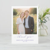 Romantic Golden Photo Dankeskarte (Stehend Vorderseite)