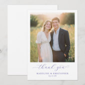 Romantic Golden Photo Dankeskarte (Vorne/Hinten)