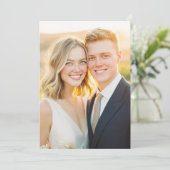 Romantic Golden Photo Einladung (Stehend Vorderseite)