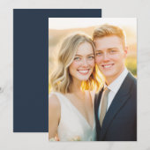 Romantic Golden Photo Einladung (Vorne/Hinten)