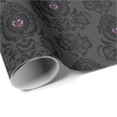 Romantic Goth Valentine Geschenkpapier (Rolleneckpunkt)