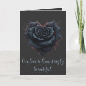 Romantic Gothic And Enigmatic Black Rose Karte (Vorderseite)