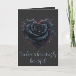Romantic Gothic And Enigmatic Black Rose Karte