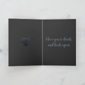Romantic Gothic And Enigmatic Black Rose Karte (Innenseite)